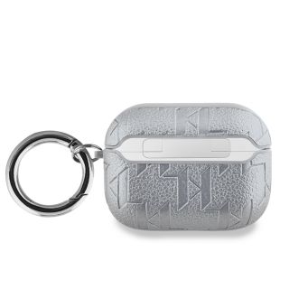 Karl Lagerfeld PU Embossed Karl Head Case for AirPods Pro / Silver (KLAPPGKIPS)