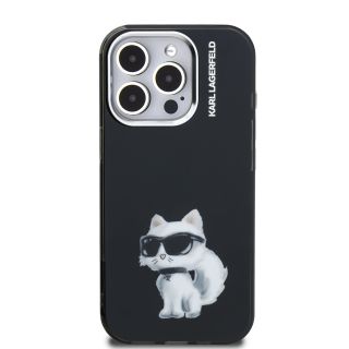 Karl Lagerfeld IML Aquarelle Choupette Case for iPhone 15 Pro Max / black (KLHCP15XHMCHAQK)