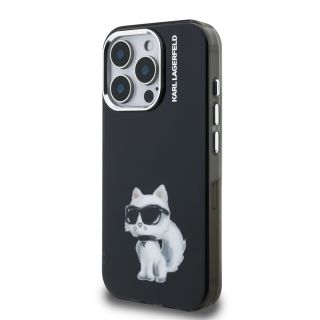 Karl Lagerfeld IML Aquarelle Choupette Case for iPhone 15 Pro / Black (KLHCP15LHMCHAQK)