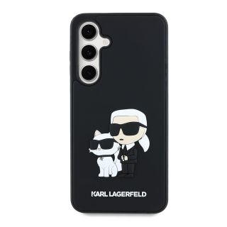 Karl Lagerfeld 3D Rubber Karl and Choupette Case for Samsung Galaxy S24 FE / Black (KLHCS24FE3DRKCNK)