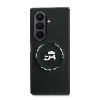 Karl Lagerfeld PU Karl and Choupette Heads Magnetic Case for Samsung Galaxy Z Fold 7 / black (KLHMZFD7PSMLRKCK)