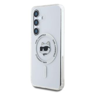 Karl Lagerfeld IML Choupette Head MagSafe Case for Samsung Galaxy S25+ / Transparent (KLHMS25MHLSCHH)