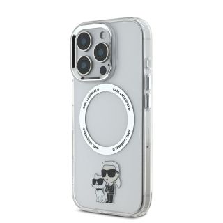 Karl Lagerfeld IML Karl and Choupette MagSafe Case for iPhone 16 Pro Max / transparent (KLHMP16XHNKCIT)