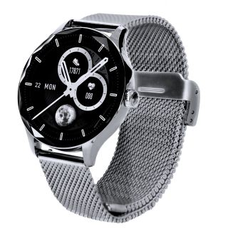 Garett Smartwatch Viva Silver steel AMOLED / IP67 / Find your phone / Music playback control (VIVA_SVR_STL)