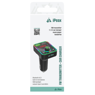 iPeax RGB FM Bluetooth Transmitter (90010144)