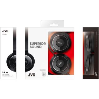JVC HA-S220-B-E Superior Sound Headphones Black (HA-S220-B-E)