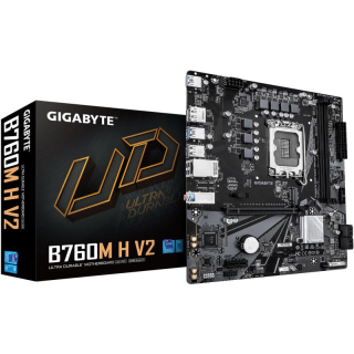 Gigabyte B760M H V2 1.0 Motherboard Intel LGA1700 / B760 / DDR5 / 2×DIMM / microATX (B760MHV21.0)