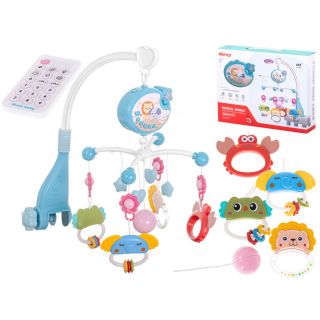 RoGer Carousel star design lullabies + remote control (RO-5469BL)