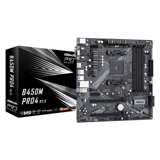 Asrock B450M Pro4 R2.0 Motherboard mATX (B450M PRO4 R2.0)
