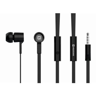 Swissten Earbuds Rainbow YS-D2 Stereo Headset With Microphone (YS-D2-BK)
