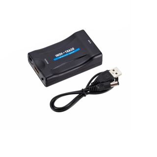 RoGer Adapter to Transfer SCART to HDMI Signal (+Audio) Black (RG-SCART-HDMI-CON-BK)