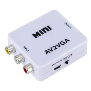 RoGer Adapter to Transfer RCA to VGA Signal (+Audio) White (RG-RCA-VGA-CON-WH)