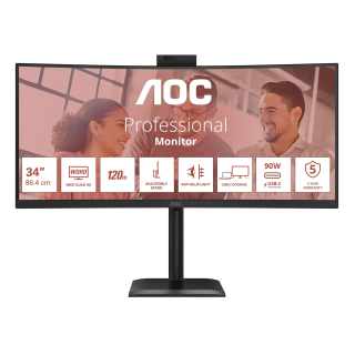 AOC CU34E4CW UltraWide Quad HD Monitor 34" (CU34E4CW)