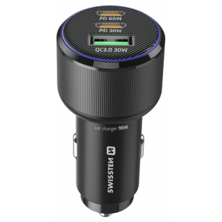 Swissten PD 2x USB-C / USB Car Charger 95W with USB-C - USB-C Cable 1m (20111912)