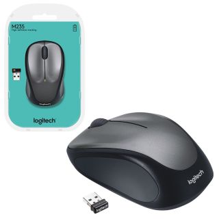 Logitech M235 Wireless Computer Mouse Grey (910-002201)