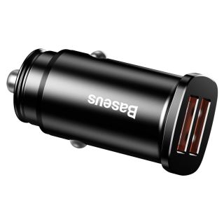 Baseus Square Car Charger / 2xUSB / QC3.0 / 5A / 30W (CCALL-DS01)