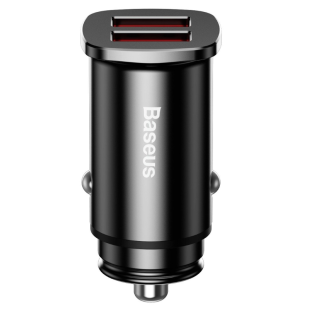 Baseus Square Car Charger / 2xUSB / QC3.0 / 5A / 30W (CCALL-DS01)