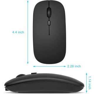 RoGer PM33 Rechargeable Wireless Mouse 1600DPI / 2.4GHz / Silent (RO-MOU-PM33-BK)