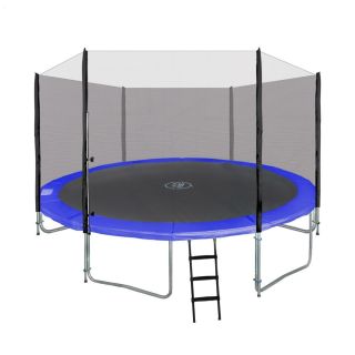 RoGer Trampoline with an External Safety Net and a Ladder 366cm (RO-12FT-BL)