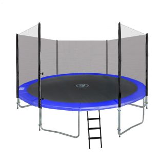 RoGer Trampoline with an External Safety Net and a Ladder 366cm (RO-12FT-BL)