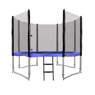 RoGer Trampoline with an External Safety Net and a Ladder 305cm (RO-10FT-BL)