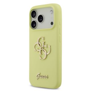 Guess Liquid Silicone 4G Metal Logo Case for iPhone 17 Pro / Yellow (GUHCP17LSC4GLMY)
