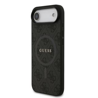 Guess PU Leather 4G Colored Ring MagSafe Case for iPhone Air / Black (GUHMP17MG4GFRK)