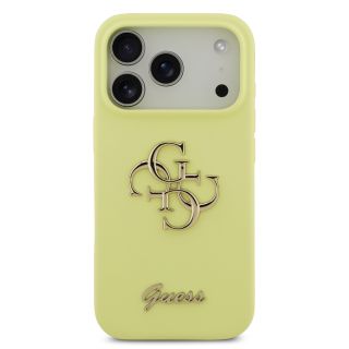 Guess Liquid Silicone 4G Metal Logo Case for iPhone 17 Pro / Yellow (GUHCP17LSC4GLMY)
