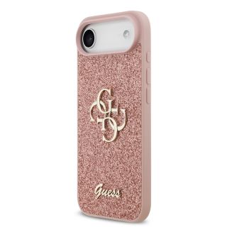Guess PU Fixed Glitter 4G Metal Logo Case for iPhone Air / Pink (GUHCP17MHG4SGP)