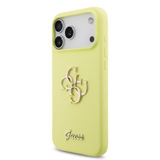 Guess Liquid Silicone 4G Metal Logo Case for iPhone 17 Pro Max / Yellow (GUHCP17XSC4GLMY)