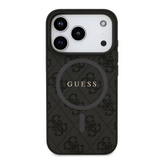 Guess PU Leather 4G Colored Ring MagSafe Case for iPhone 17 Pro / Black (GUHMP17LG4GFRK)