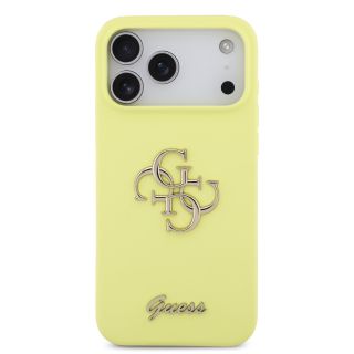 Guess Liquid Silicone 4G Metal Logo Case for iPhone 17 Pro Max / Yellow (GUHCP17XSC4GLMY)