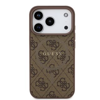 Guess PU Leather 4G Colored Ring MagSafe Case for iPhone 17 Pro / Brown (GUHMP17LG4GFRW)
