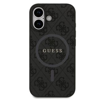 Guess PU Leather 4G Colored Ring MagSafe Case for iPhone 17 / Black (GUHMP17SG4GFRK)