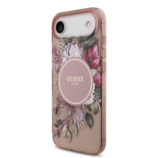 Guess IML Flowers Strap MagSafe Case for iPhone Air / Pink (GUHMP17MHFWBRCESP)