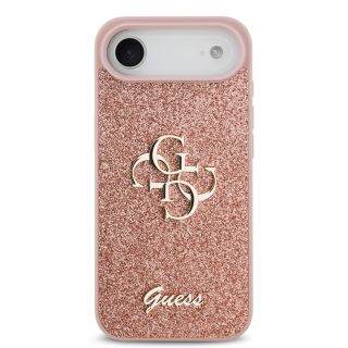 Guess PU Fixed Glitter 4G Metal Logo Case for iPhone Air / Pink (GUHCP17MHG4SGP)