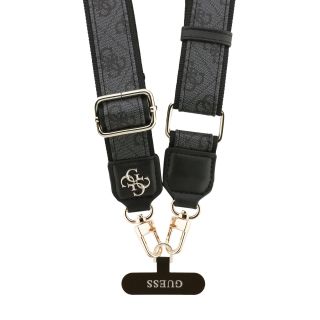 Guess Crossbody Strap PU 4G Metal Logo / Black (GUUCNP4AGMK)