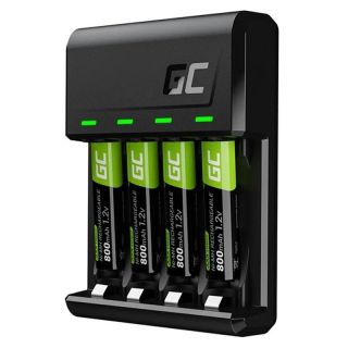 Green Cell VitalCharger UBS-C Charger for AAA/AA batteries / 4x HR03 800mAh included (GRSETGC0222205VN)
