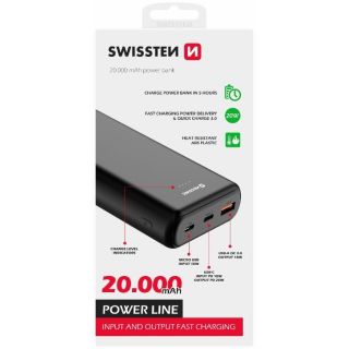 Swissten Line Power Power Bank USB / USB-C / Micro USB / 20W / 20000 mAh (22013913)