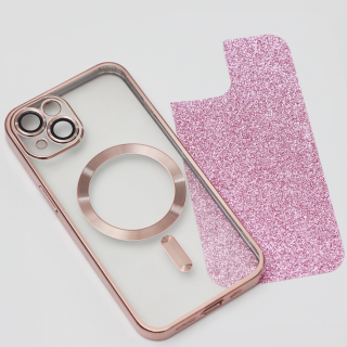 Mocco Glitter Chrome MagSafe Case for Apple iPhone 13 (MC-GC-IPH-13-PN)