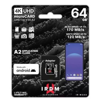 Goodram 64GB IRDM MicroSDXC Memory card + Adapter (IR-M2AA-0640R12)