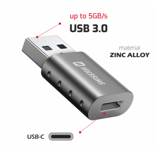 Swissten Adapter USB-A / USB-C (55500200)