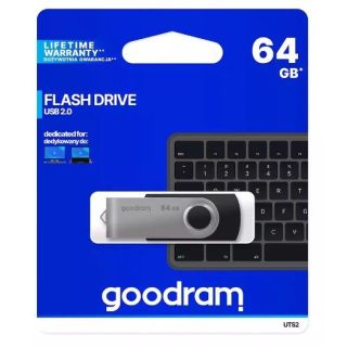 Goodram 64GB UTS2  USB 2.0 Flash Memory (UTS2-0640K0R11)