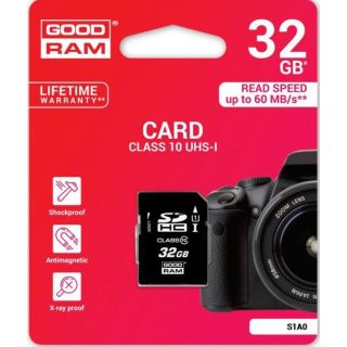 Goodram 32GB SDHC U1-I Class 10 UHS-I Memory Card (S1A0-0320R12)