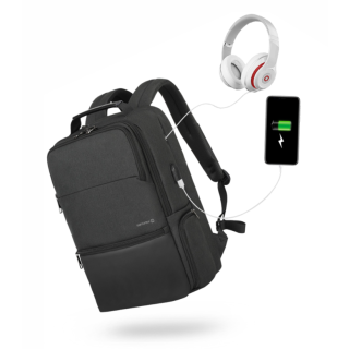 Swissten Laptop Backpack 15.6" with a USB port for charging your smartphone (55010100)