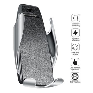 RoGer S5 Car Holder with Wireless Charging 10W for smartphones (RO-WRL-CH-BK)