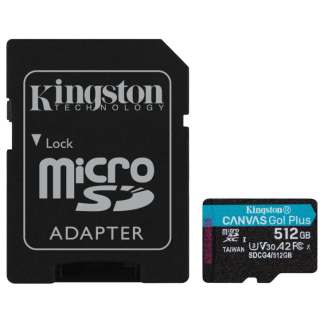 Kingston Canvas Go Plus 512GB microSDXC Memory Card (SDCG4/512GB)