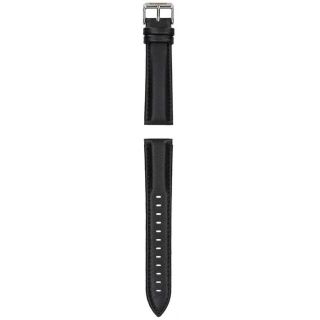 Garett 20mm Elegant Leather Watch Strap (PAS_SVR_BLK_LTH_20MM)