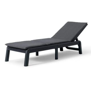 Keter Mallorca Gray Sun Lounger with Cushion (29213628939)