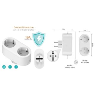 TUYA HS084134 Double socket Wi-Fi (HS084134)